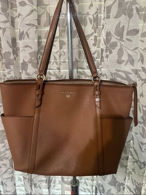 Michael Kors Chestnut Brown Saffiano Leather Tote